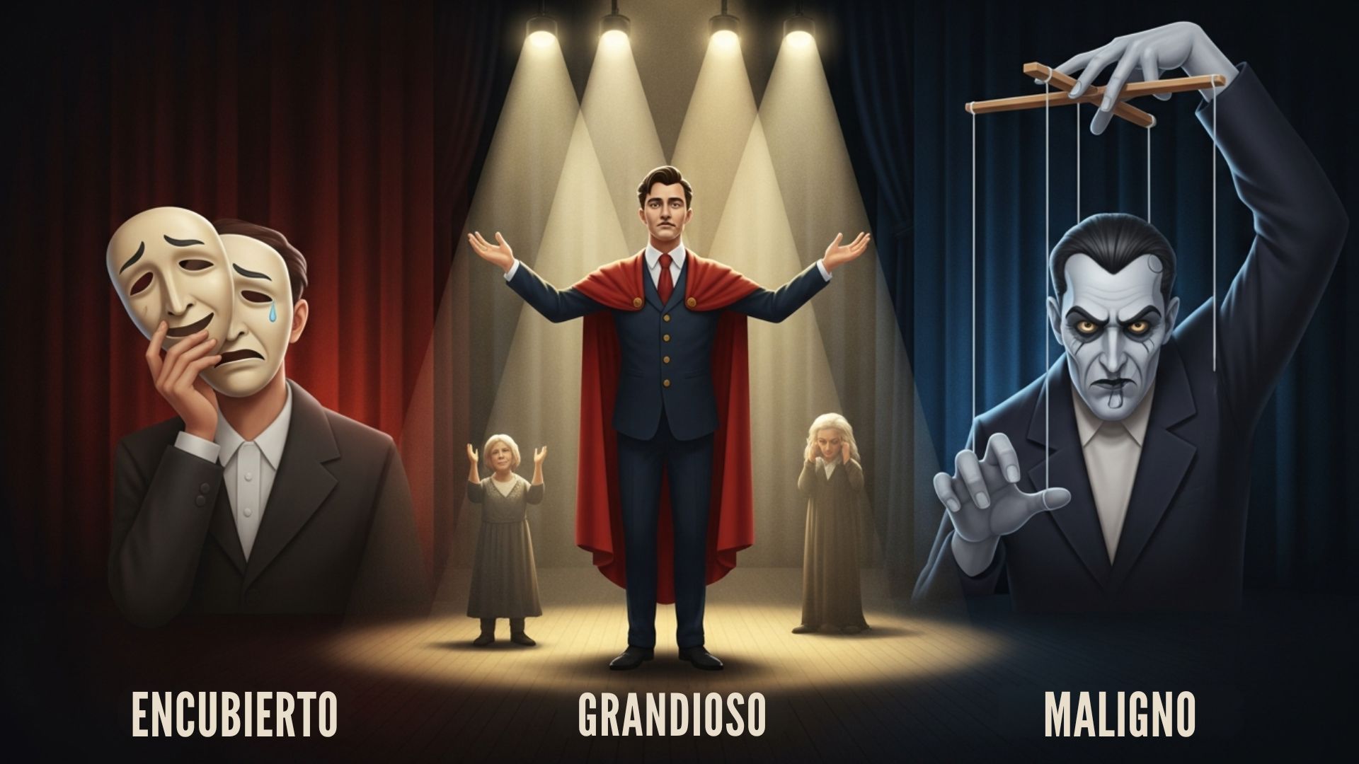 Tipos de narcisistas: encubierto, grandioso, maligno y cómo actúan